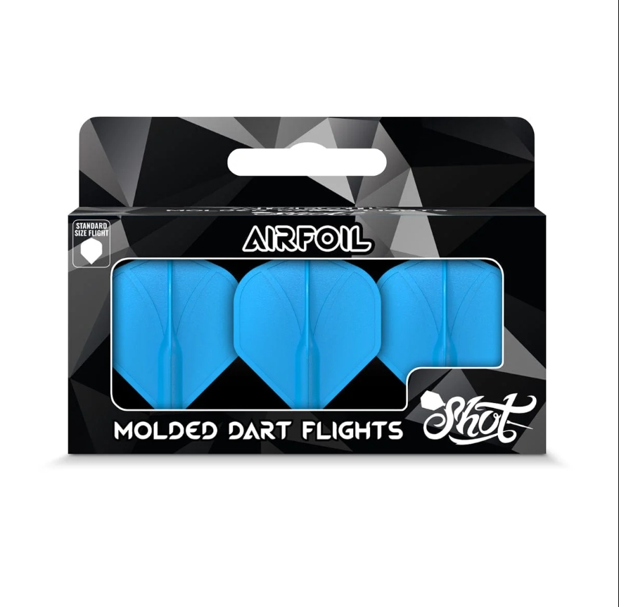 Fjaðrir SHOT Airfoil Molded No 2 bláar