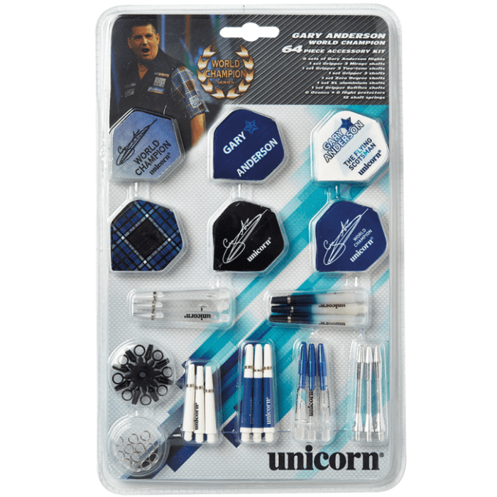 Fjaðrir Unicorn Gary Anderson tune up kit fjaðrir +leggir 6 sett