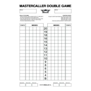 Skortafla Mastercaller double  hvít 45x30CM