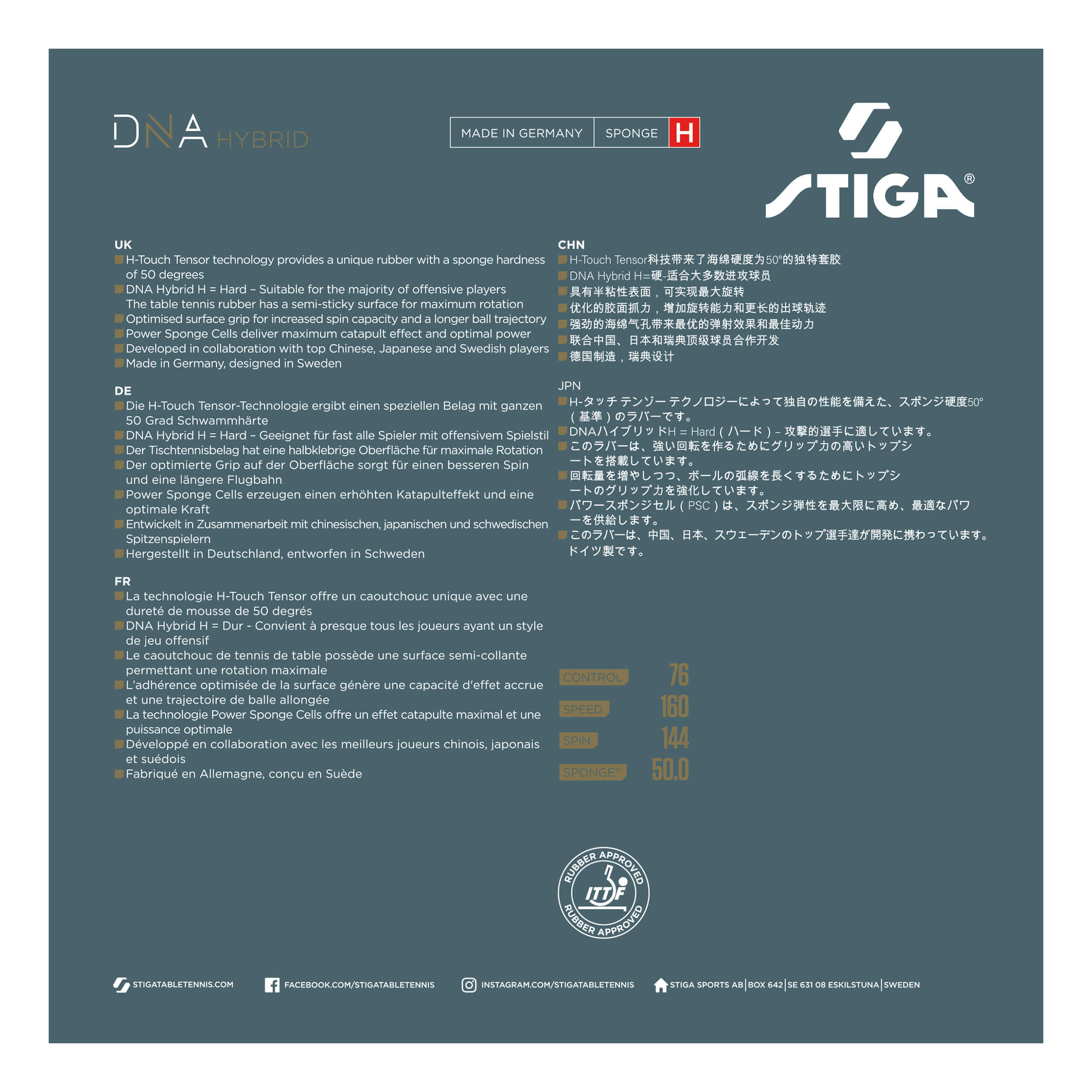 Gúmmí STIGA DNA Hybrid H 2.2mm - Image 2