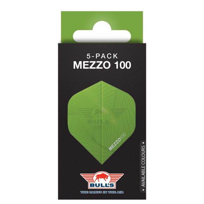 Fjaðrir Bull´s Mezzo 100 grænar 5 stk no 2