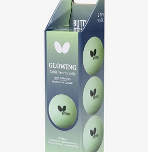 Borðtenniskúlur Butterfly  Glowing 3 stk