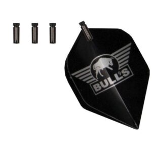 Fjaðrahaldari Bull's 3 stk  Aluminium Svartir