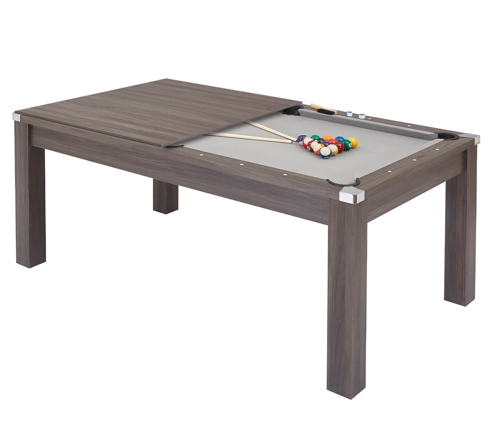 Multiborð pool/borðtennis Pureline Dining 6 fet (180cm) grátt m/borðtennisplötu - Image 4
