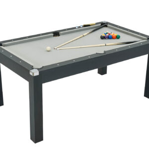 Multiborð pool/borðtennis Pureline Dining 6 fet/7 fet svart m/borðtennisplötu