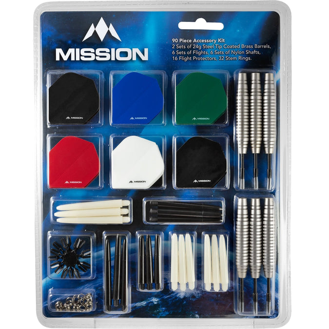 Pílusett Mission pílur 2 sett, fjaðrir/leggir 6 sett m.a. 90 stk