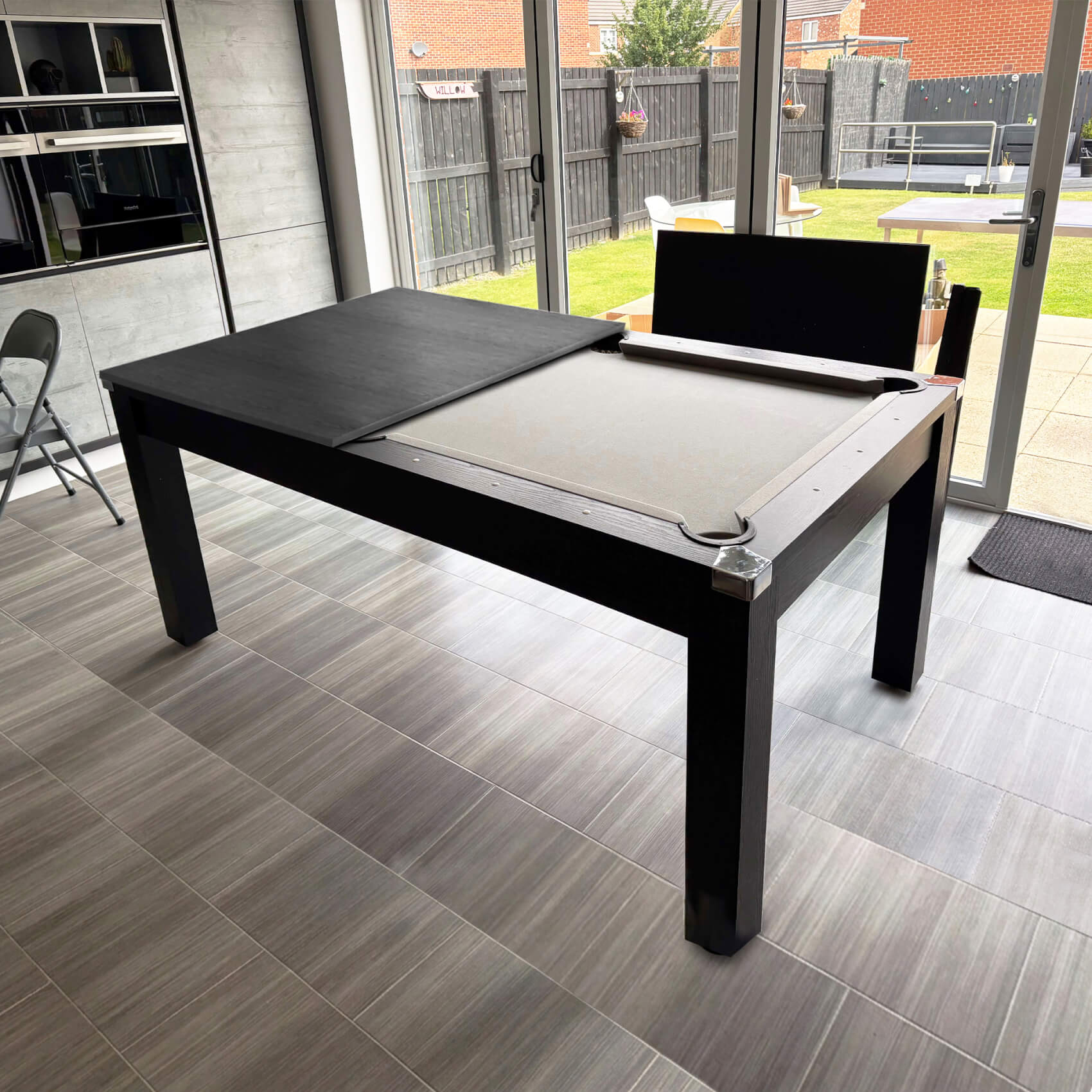 Multiborð pool/borðtennis Pureline Dining 6 fet (180cm) svart m/borðtennisplötu - Image 5