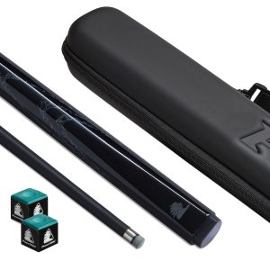 Snókerkjuði Powerglide kjuði og taska Svartur 2pc 57" 10mm